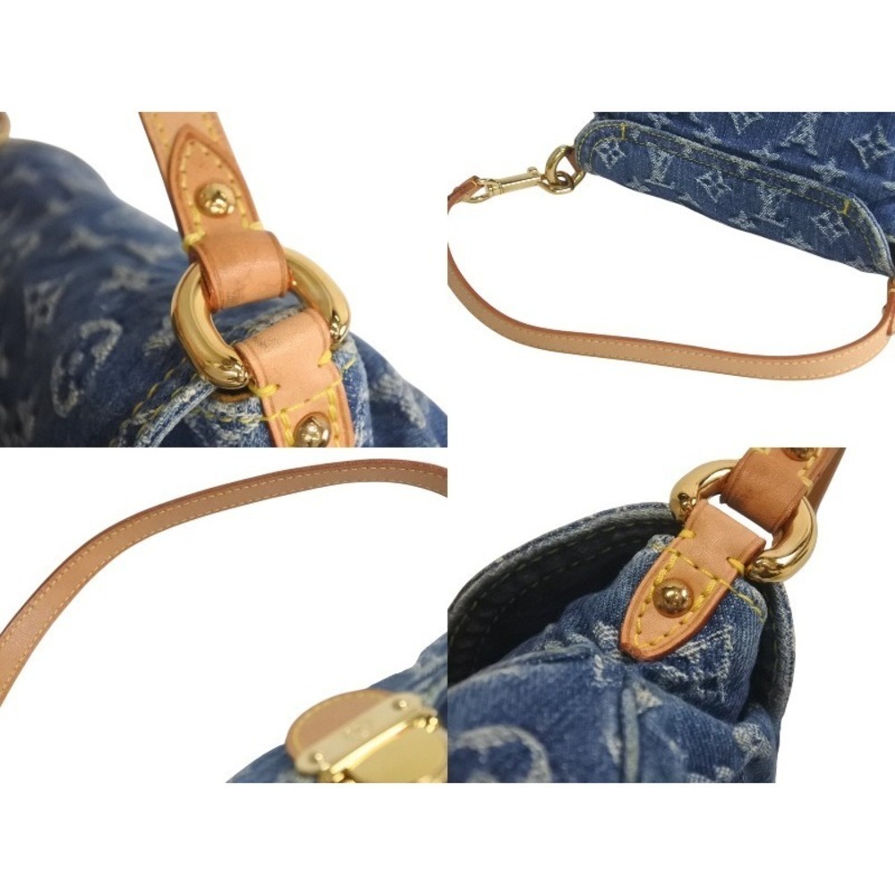LOUIS VUITTON Pleaty handbag Monogram denim leather blue - Picture 5 of 8